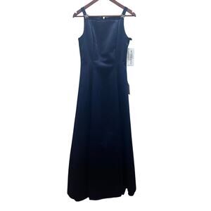 BETSY & ADAM Square Neckline Rhinestone Straps Women's Formal Maxi Dress 6 NEW